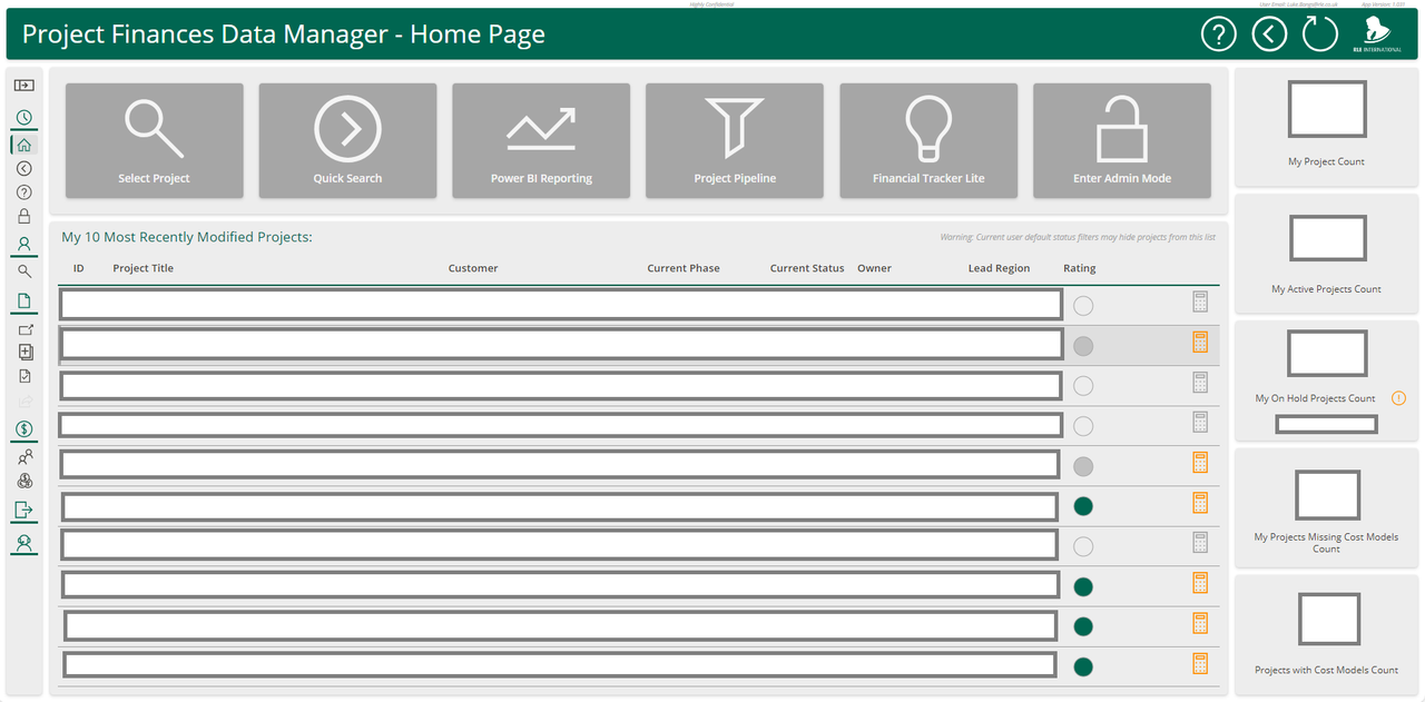 Project Finance Data Manager