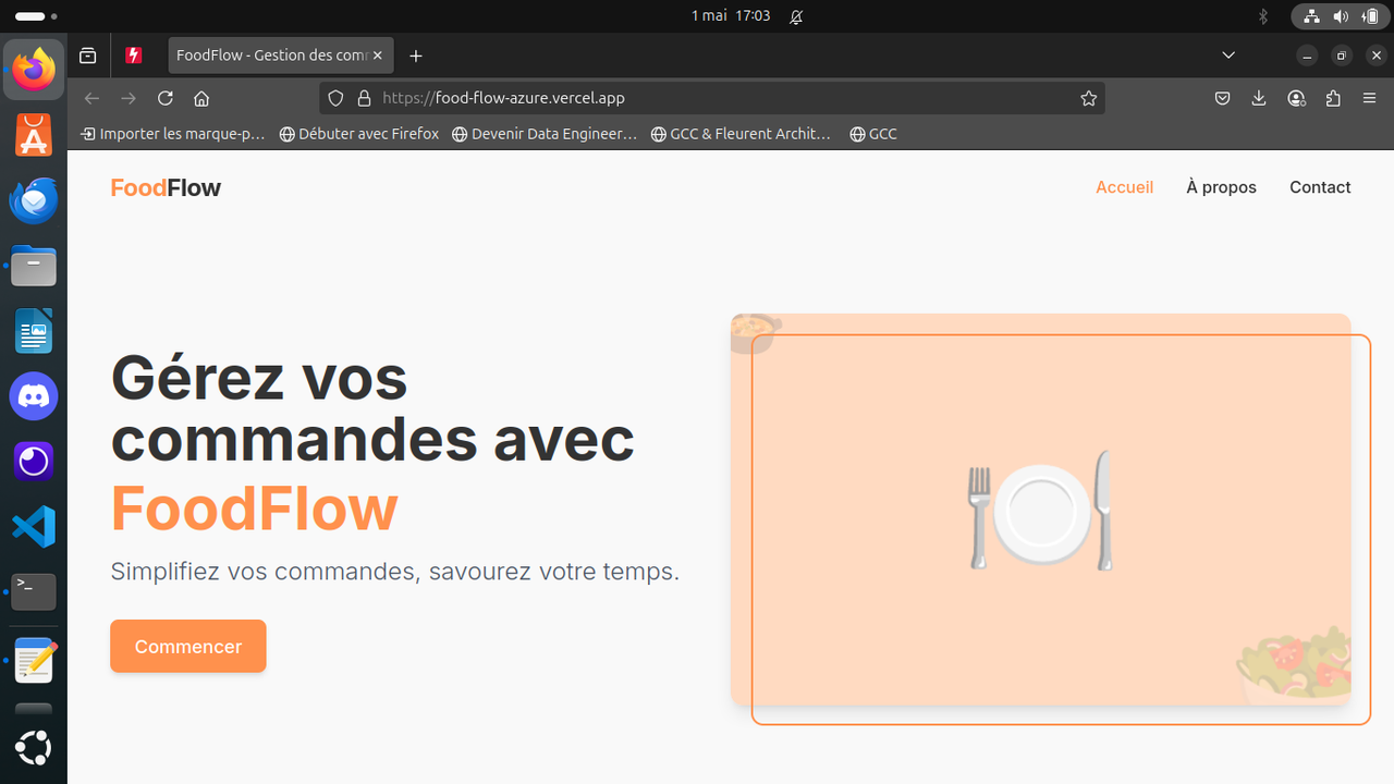 Application de Gestion des commandes de nourriture
