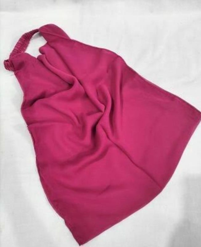 Half Elastic Niqab-Fuchsia