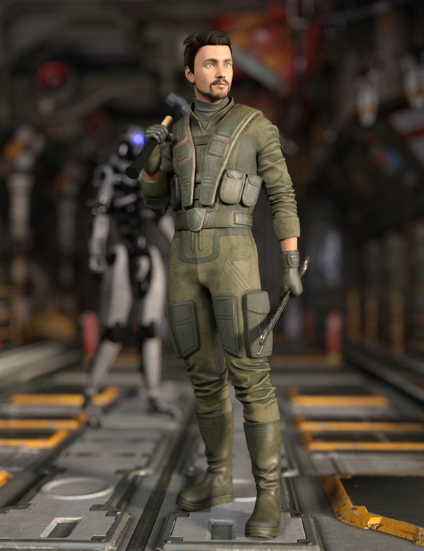 Sci-Fi Mechanic Outfit for Genesis 8.1 Males Sci-Fi Mechanic Outfit for Genesis 8.1 Males