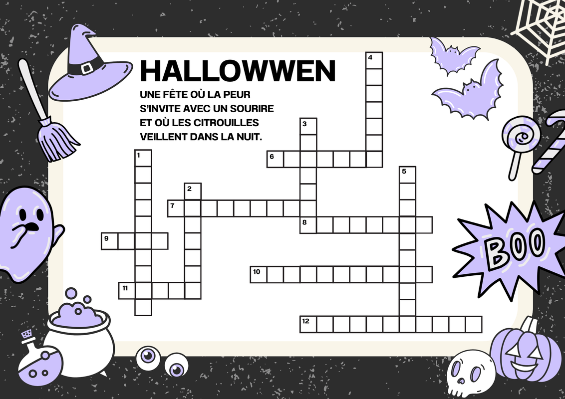 Mots croisés - Halloween