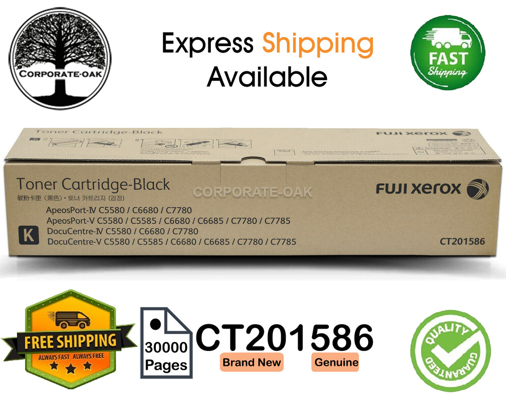 Fuji Xerox CT201586 Black Toner Cartridge DC IV C5580 C6680 C7780 ...