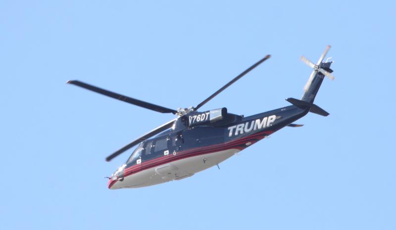 Ilustrasi helikopter Trump