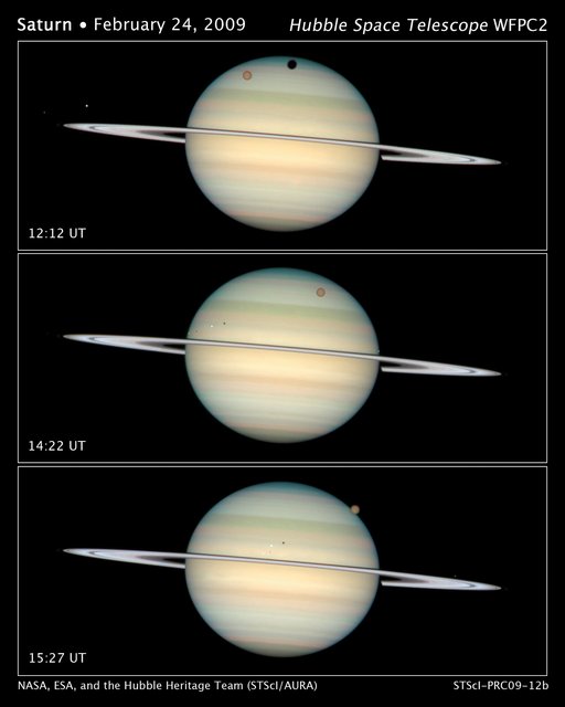 trnsito Titn por telescopio Hubble