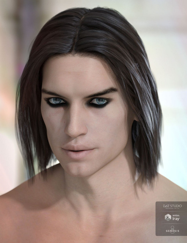 Kieron Hair for Genesis 3 & 8 Male(s)