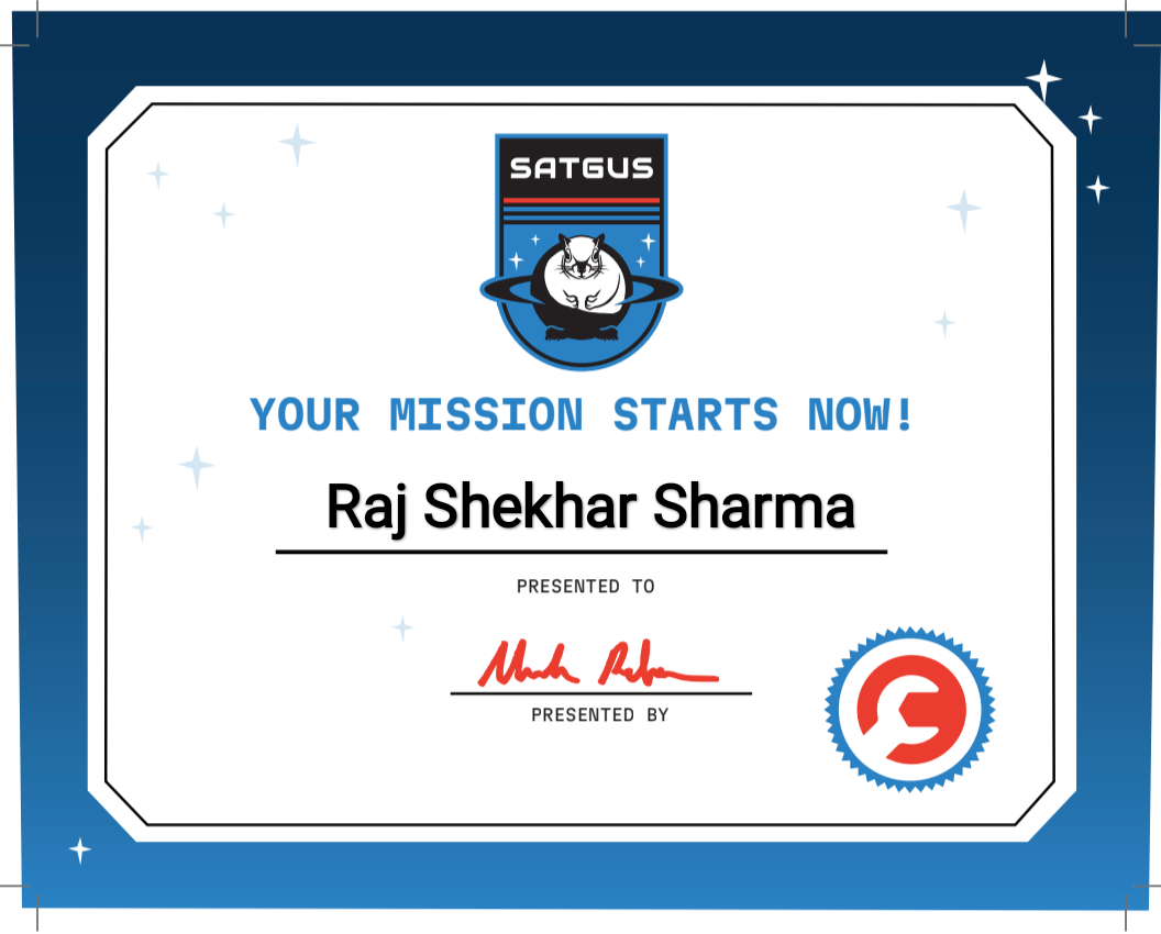 SATGUS Certificate