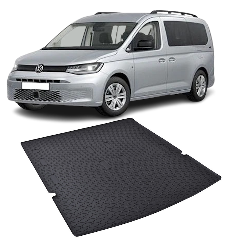Tavita auto Volkswagen Caddy Maxi 2021-prezent, protectie portbagaj, Cri-Flo, din cauciuc 100%, compatibil cu autoturismul Volkswagen Caddy Maxi