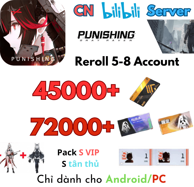 [CN Bilibili] Punishing Grey Raven Reroll account Gacha 