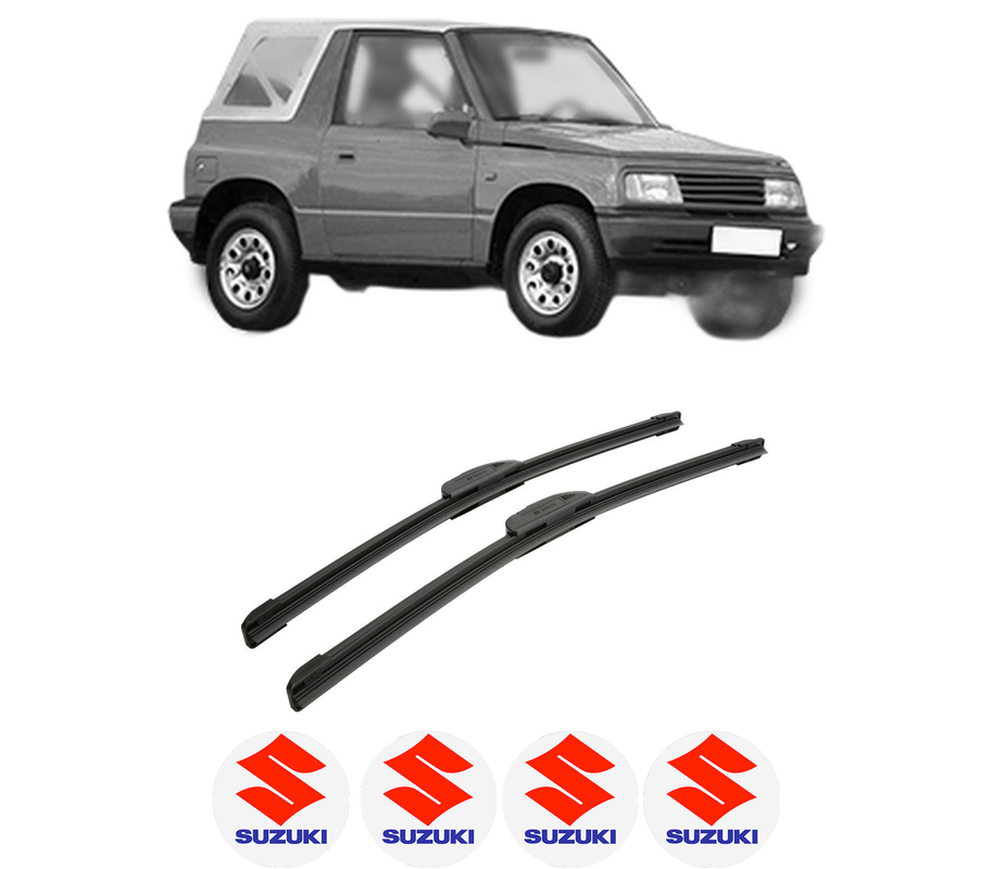 Set stergatoare auto SUZUKI VITARA Cabrio (ET) din 2002-2005, pentru parbriz auto, 2 bucati, Bosch Aerotwin Retrofit, din cauciuc siliconat rezistent, 4 Stickere Auto SUZUKI