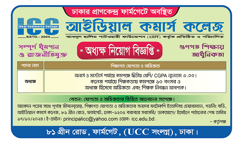 Ideal-Commerce-College-ICC-Job-Circular-2024