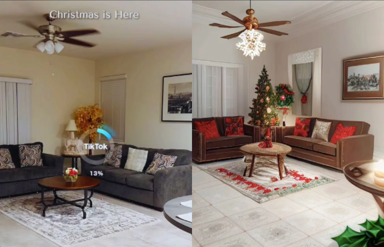 ¿No sabes como decorar tu casa en Navidad? Este filtro viral te dice como hacerlo