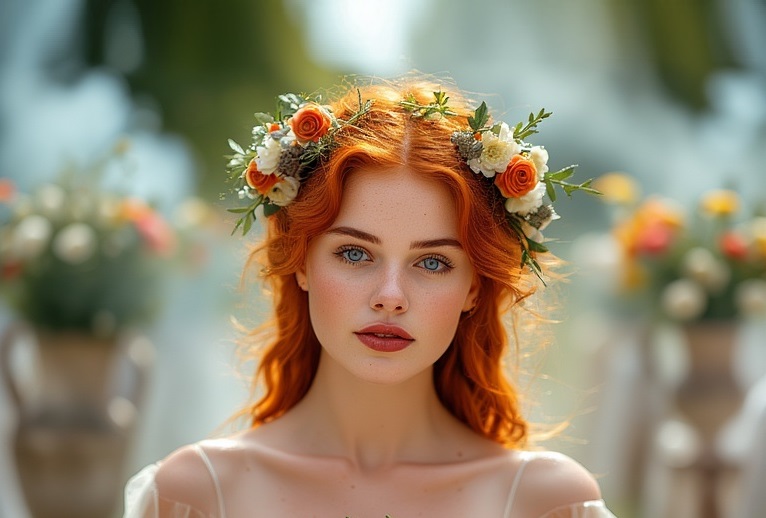 Garden wedding Redhair 0 14