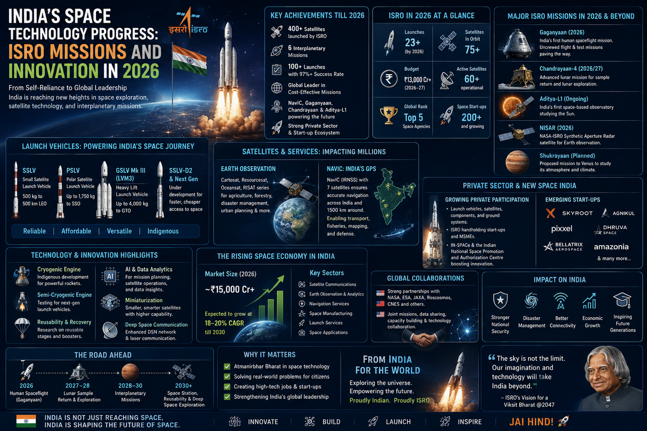 India's Space Technology Progress: ISRO Missions and Innovation in 2026