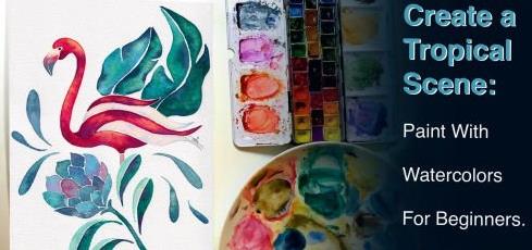 Create a Tropical Scene – Paint with Watercolors for Beginners