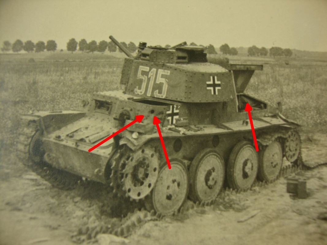 Foto, Frankreich 1940, Panzer 38(t), Kennung 515