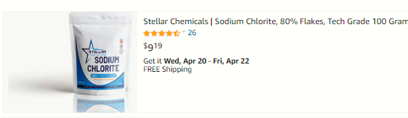 ! ! ClO2 Make Home Sodium Chlorite