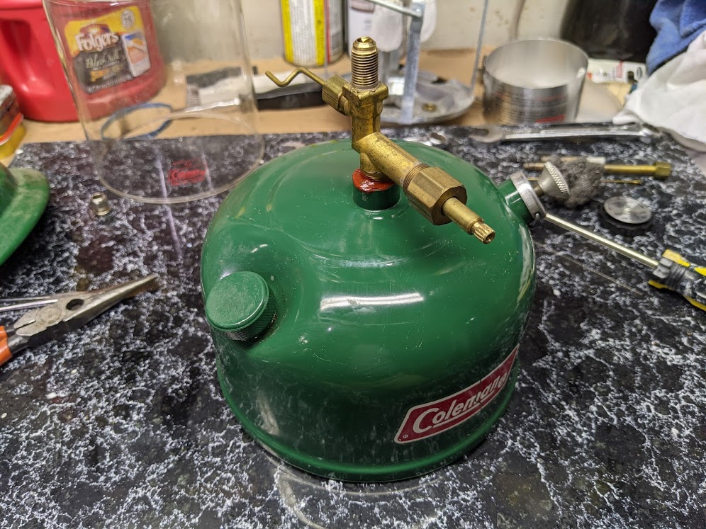 220J won't light unless valve wheel fully open. - The Coleman