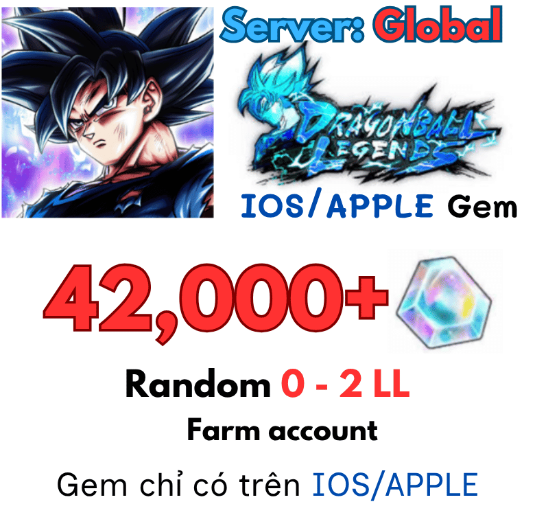 [Global/IOS] Dragon Ball Legends Farmed Gacha Reroll IOS  