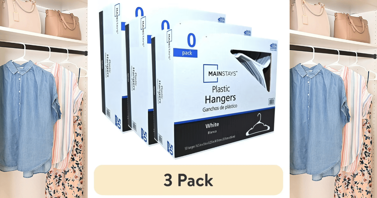 150 Mainstays Plastic Hangers: Only .xx at Walmart! 150 Mainstays Plastic Hangers: Only .xx at Walmart!