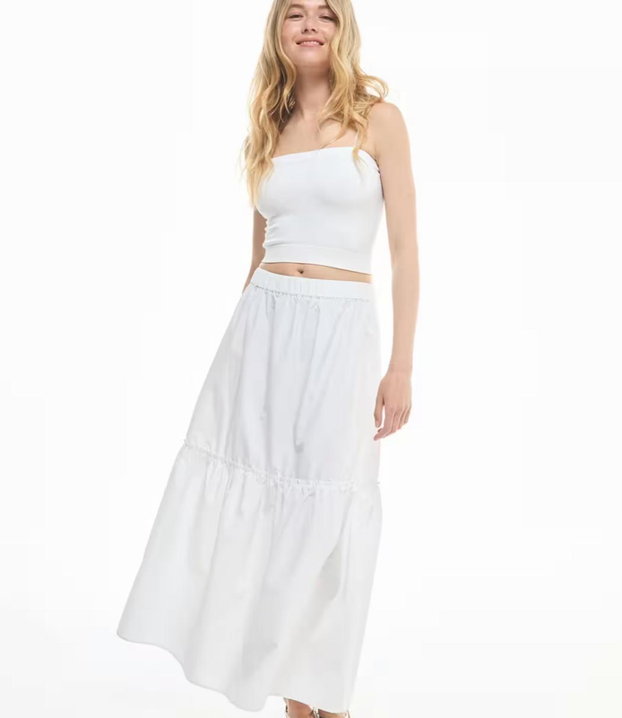 Floerns Top A Fascia Senza Spalline Per Ragazze - Bottoni Frontali E Orlo Diviso - Estate - 3
