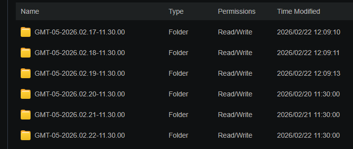 Target folder