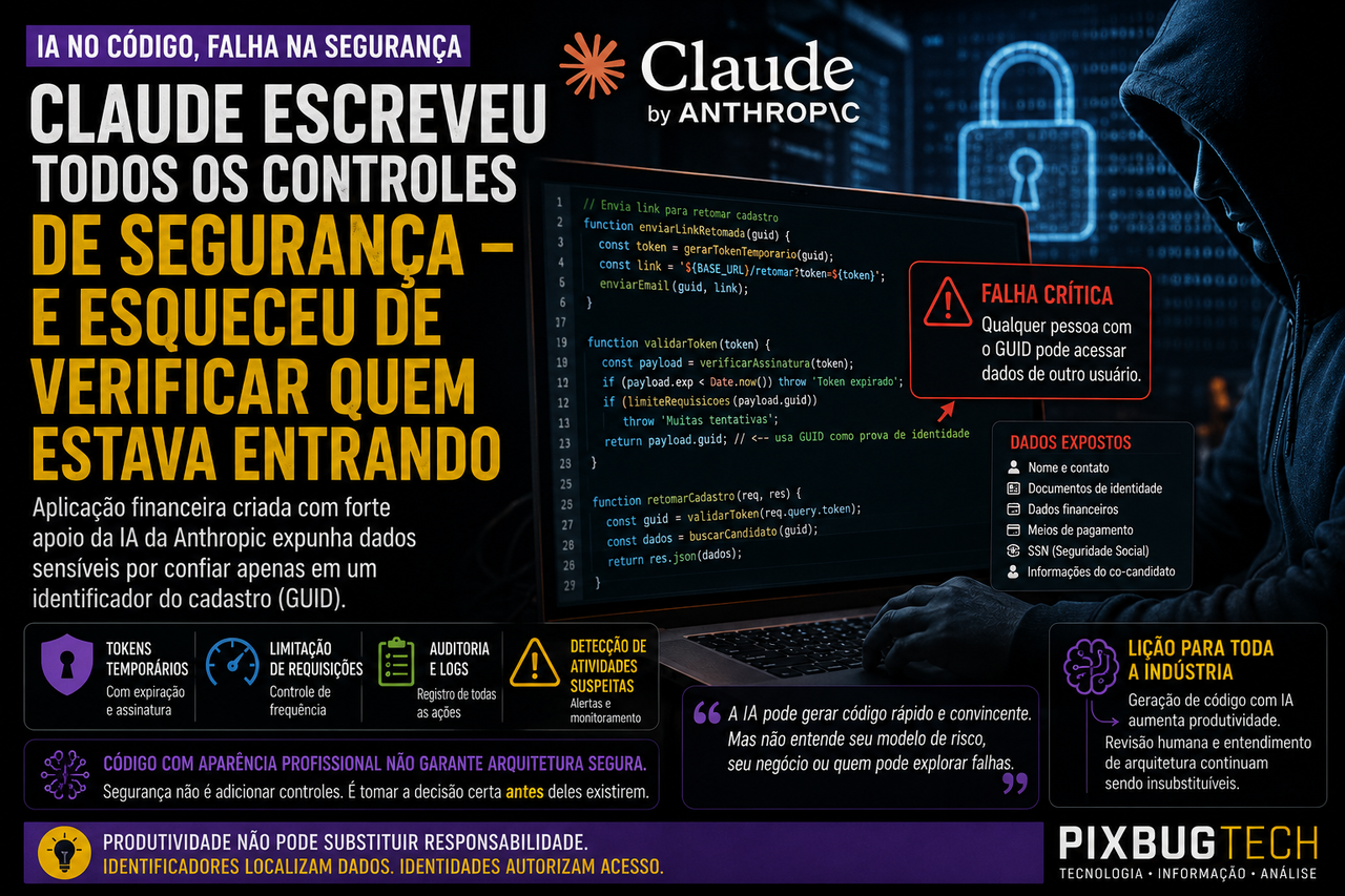 Claude escreveu todos os controles de segurança e esqueceu de verificar quem estava entrando