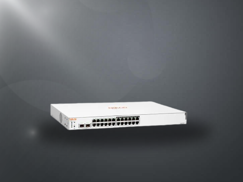 Diagrama de rede mostrando a segmentação de VLANs no Switch Aruba Instant On 1830 JL812A para maior segurança.