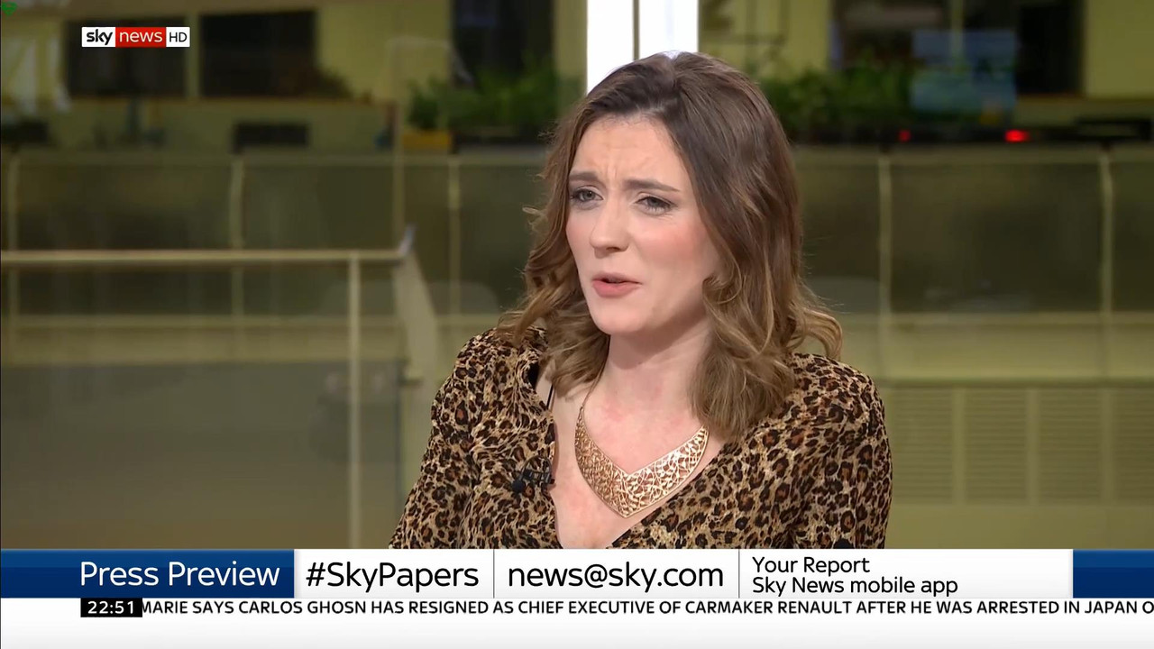 24 January - 22.00.00 - Sky News At 10. Anna Botting with the ma