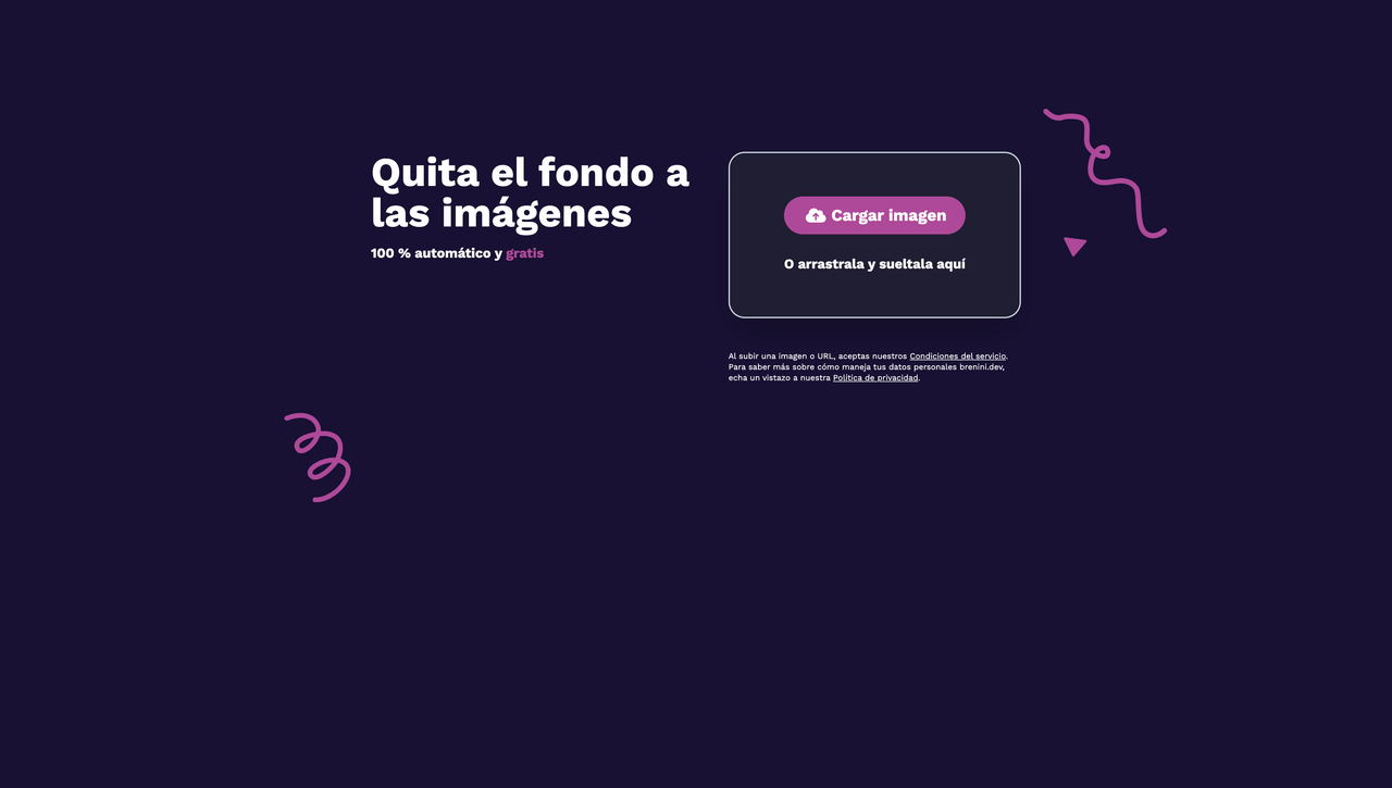 Aplicacion para remover fondo de imagenes