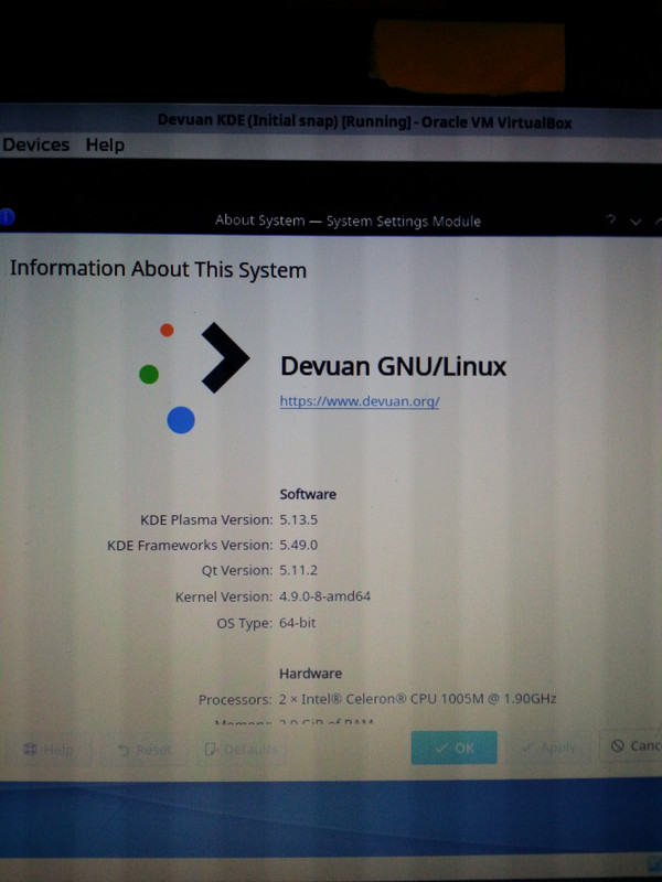 Devuan 3 with KDE Plasma 5.13