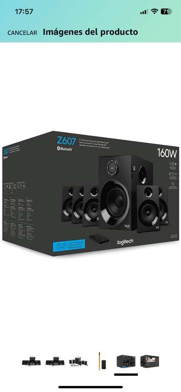 Amazon: Logitech - Z607 - Sistema de Audio 5.1 - Negro 
