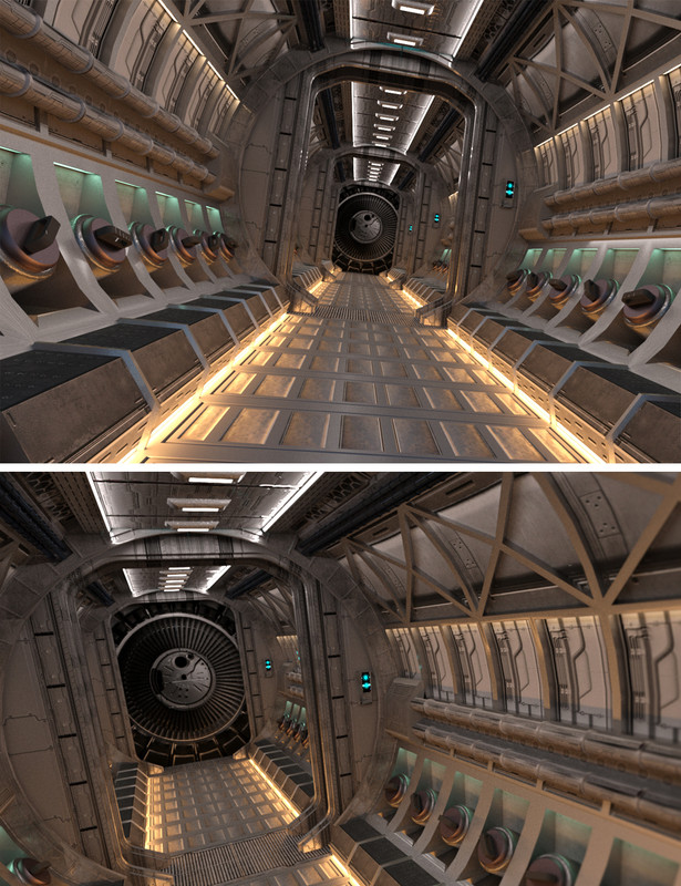 00 main alien ship hallway daz3d