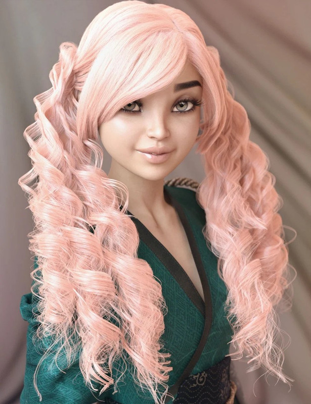 dForce Ophelie Hair for Genesis 3 & 8 Female(s)