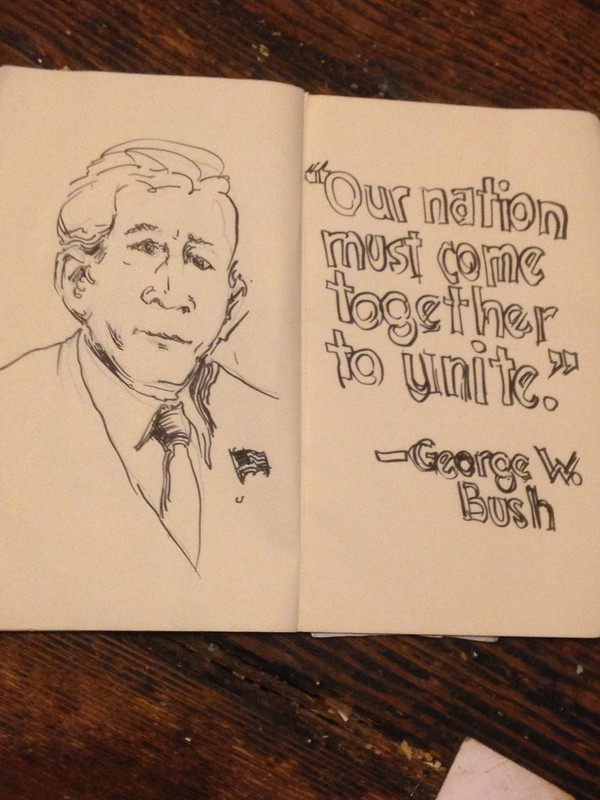 George W. Bush with quote