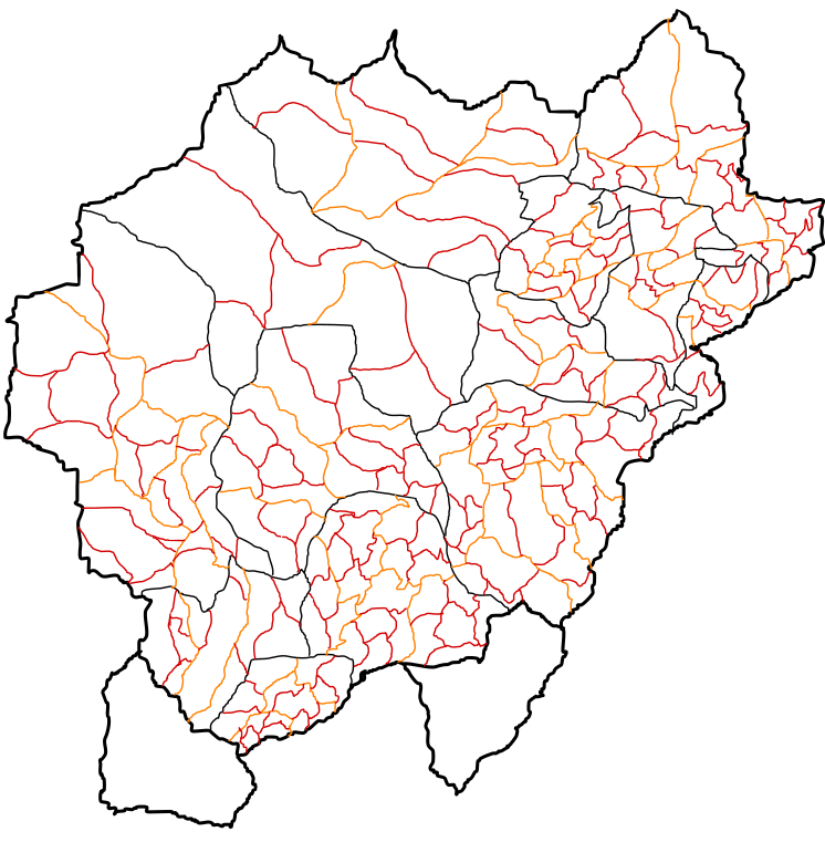 Carte des cantons administratifs concernant la province d'Einojuhani.