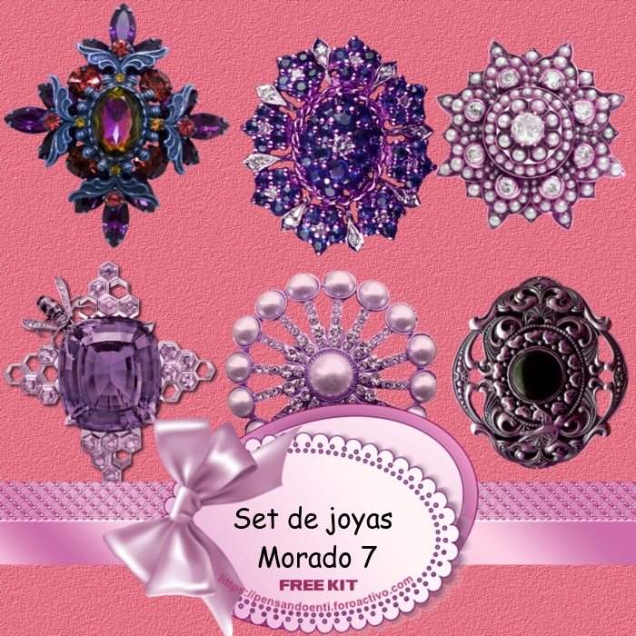 set de joyas Morado 7 Morado-7