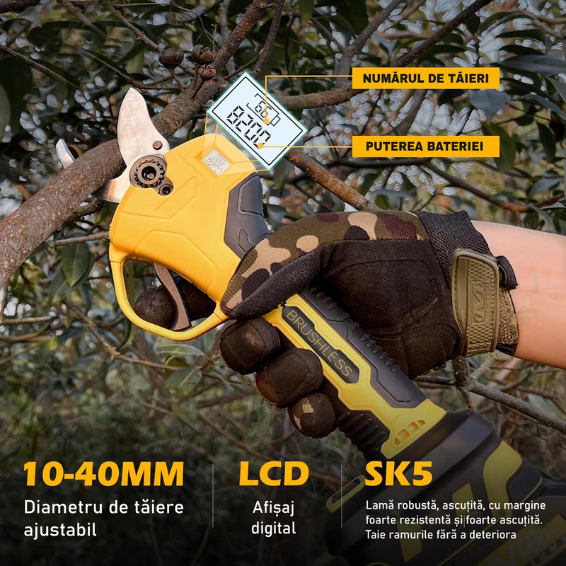 diametru reglabil foarfeca electrica pomi DJD30