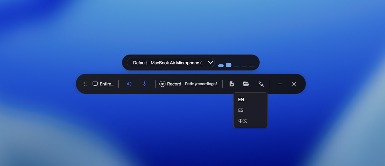 Recordly recording interface screenshot
