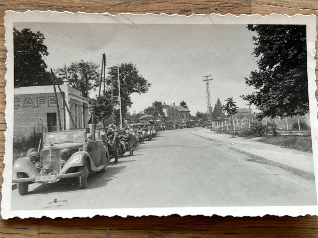 Foto Wehrmacht Lkw Fahrzeug Kübel Kfz Front Soldaten In Verdun Frankreich