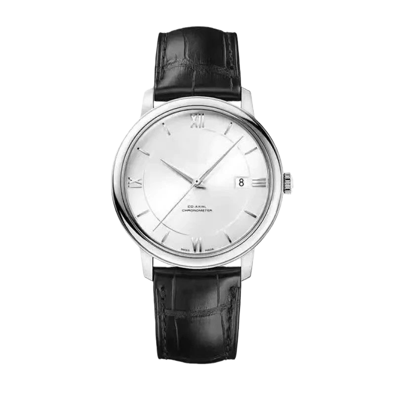 Omega Watch De Ville Leather Strap Black