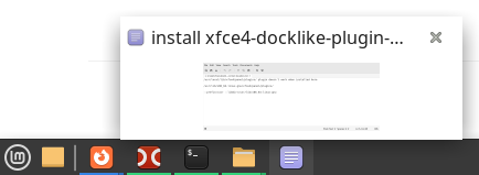 xfce4-docklike-plugin installed