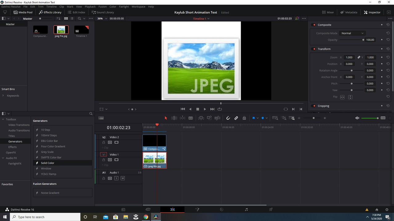 Animation Paused over Picture