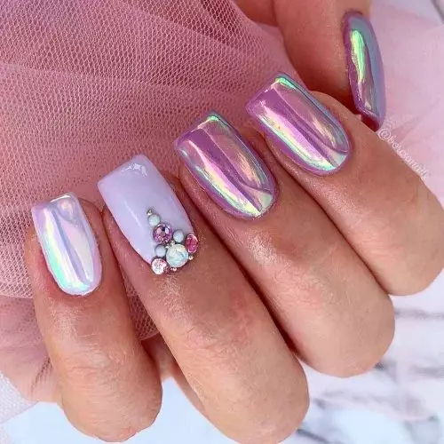 Chrome Plasticine Designs For Nail Art