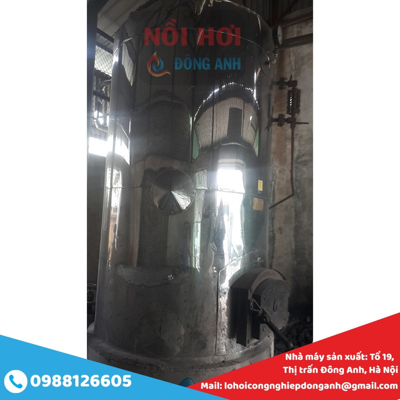 lò hơi đốt củi 1 tấn