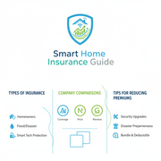 Realistic home insurance scenario illustration showing two homeowners