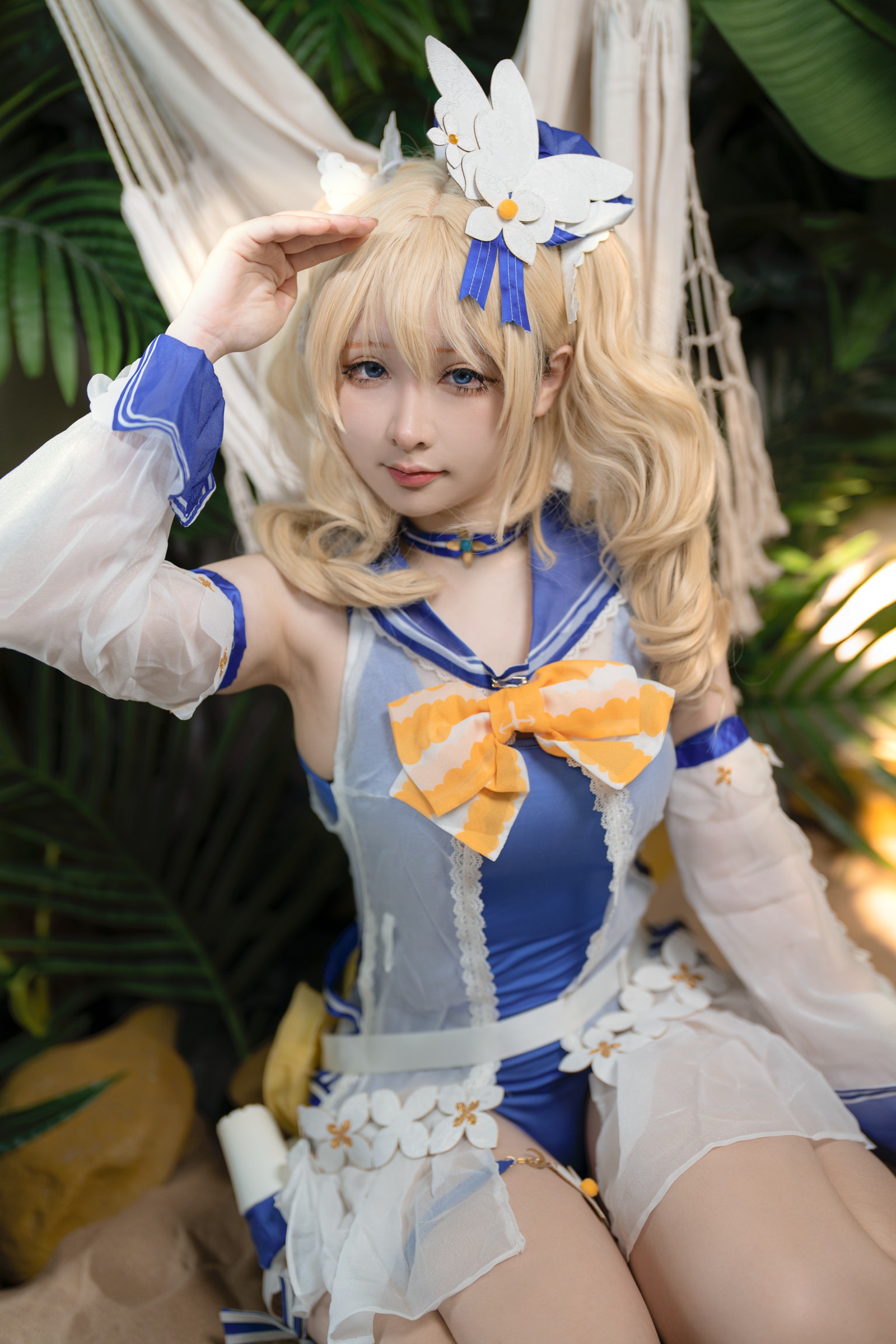 樱梨梨 芭芭拉 泳装 Cosplay 写真集｜原神角色高清摄影（30P｜576MB）插图