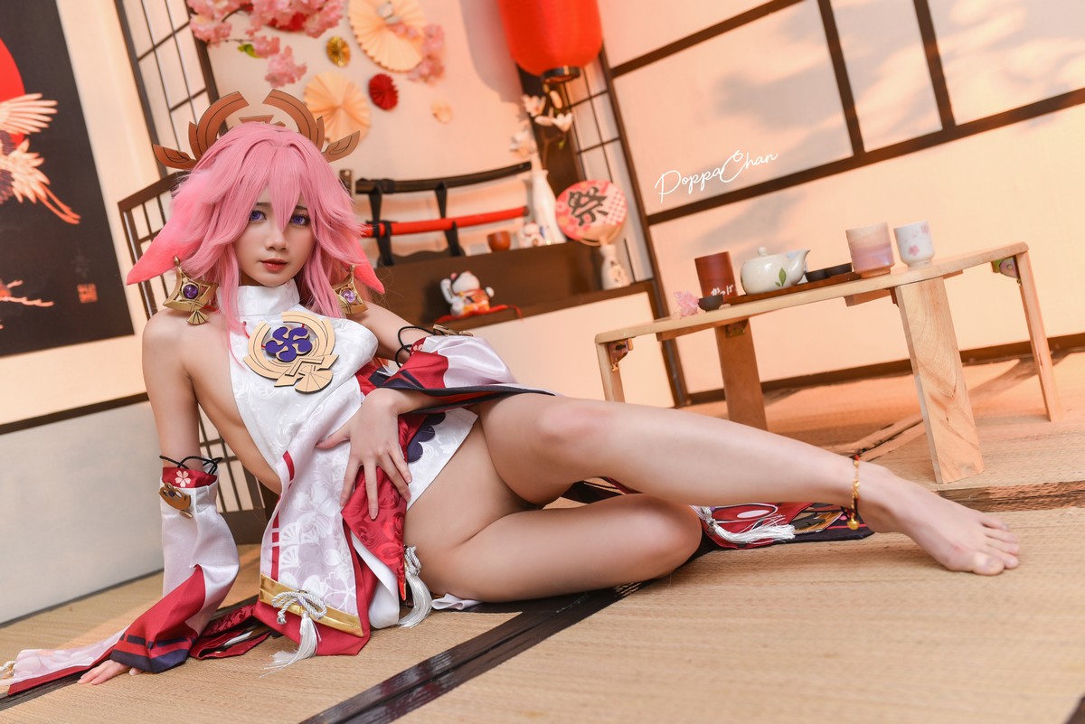 PoppaChan Yae Miko Cosplay Premium Set (Genshin Impact) – 56 Photos 15 Videos 619MB插图5