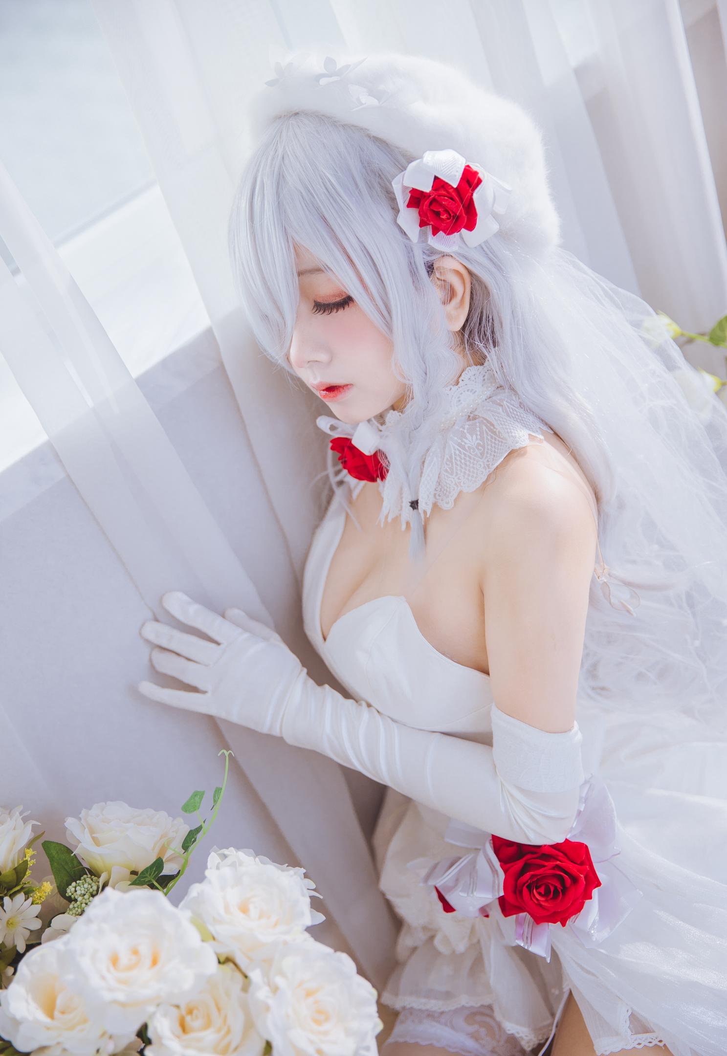 喵糖映画 VOL.123 日奈娇 - 花嫁cos 30