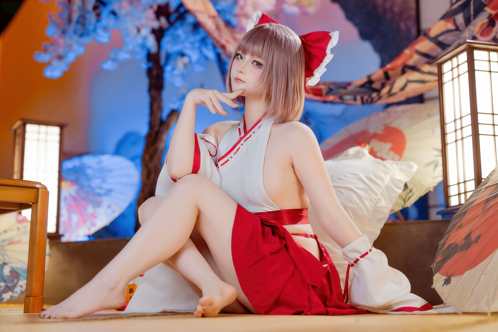 屿鱼 Yuyu 兼职巫女 Cosplay 写真图集（66P｜639MB）插图2