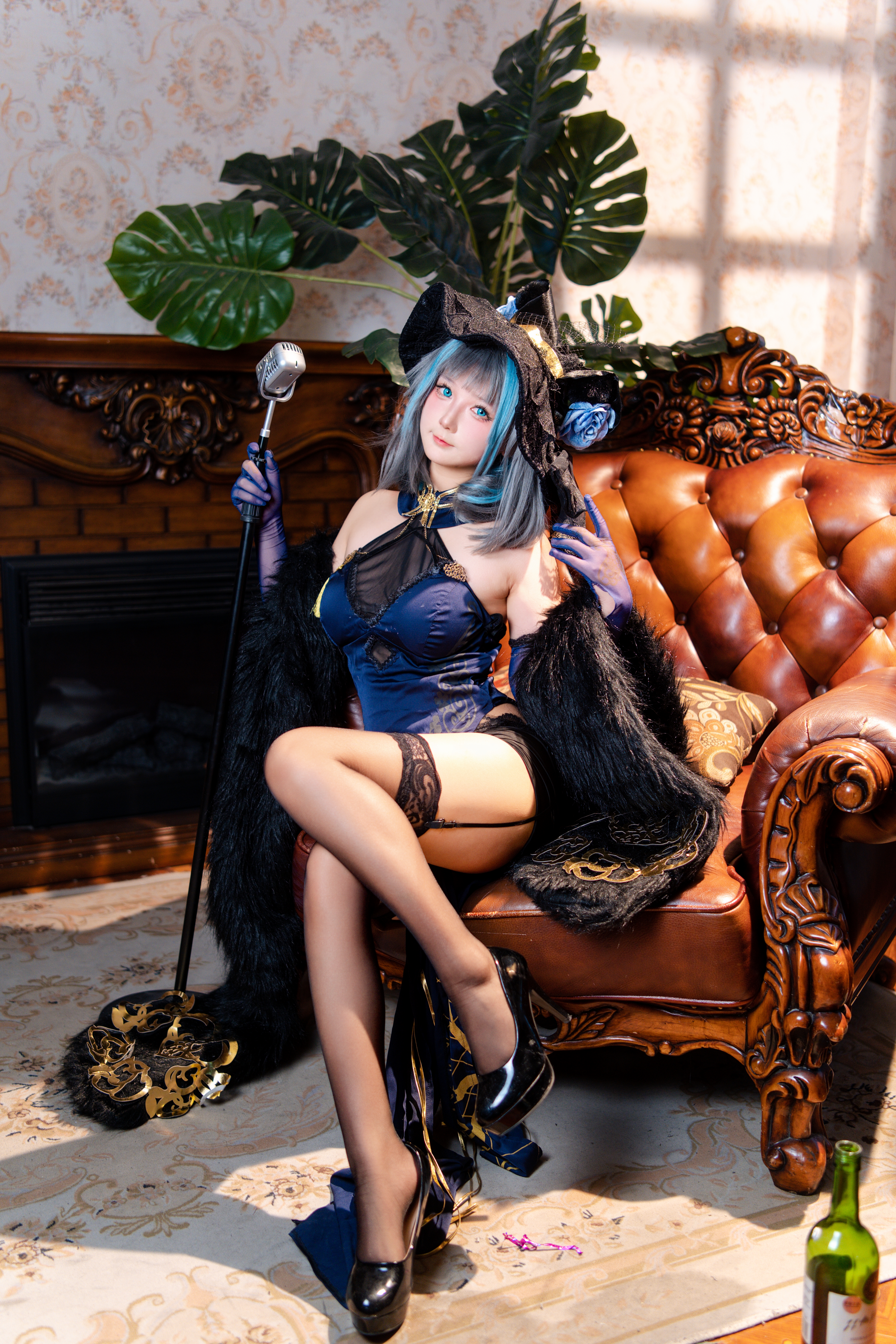 喜欢爱理吗COS二次元写真：柴郡旗袍高清图集（36P-453.8M）插图